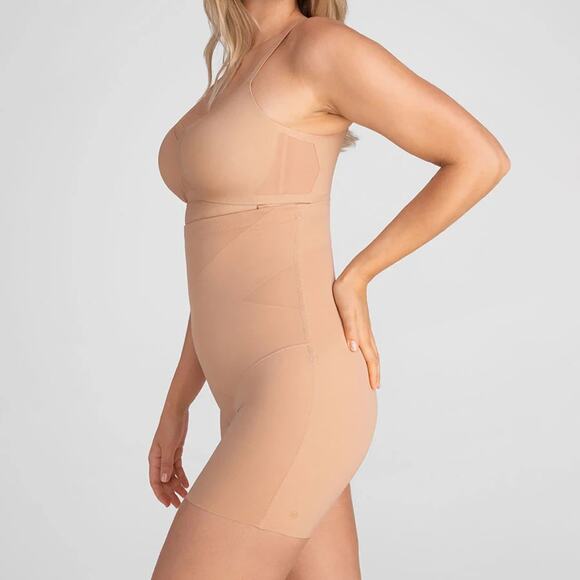 Honeylove SuperPower Shorts Shaper Shapewear Sand Beige Sculpt Women's Medium - Picture 3 of 15